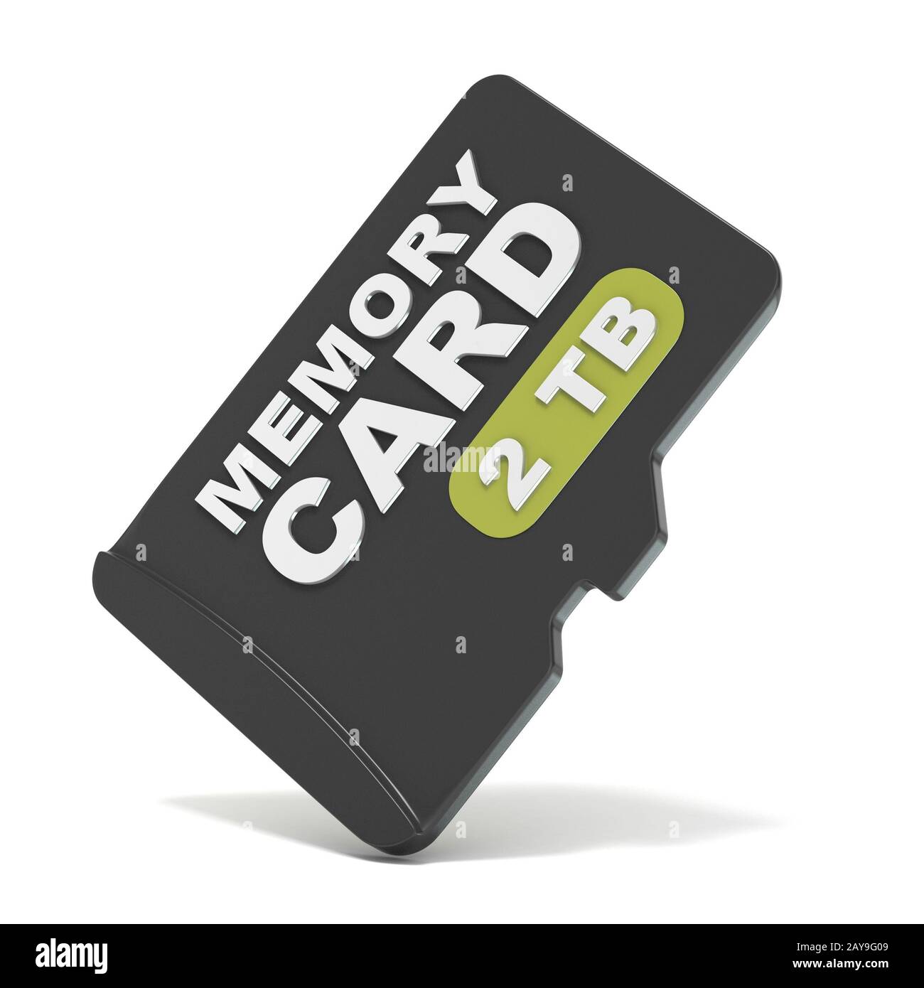 MicroSD memory card, front view 2 TB. 3D Stock Photo - Alamy