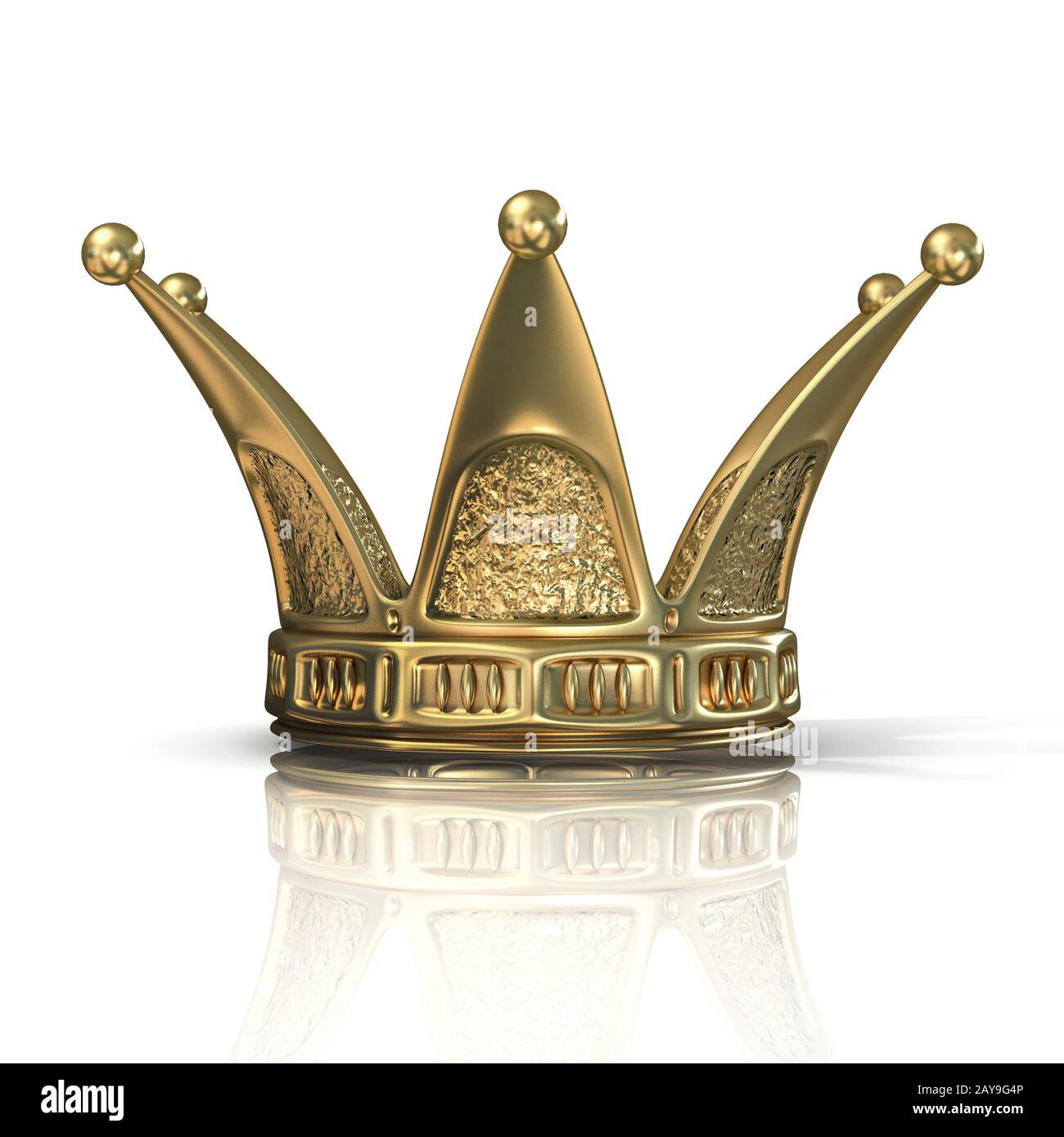Golden crown isolated Stock Photo