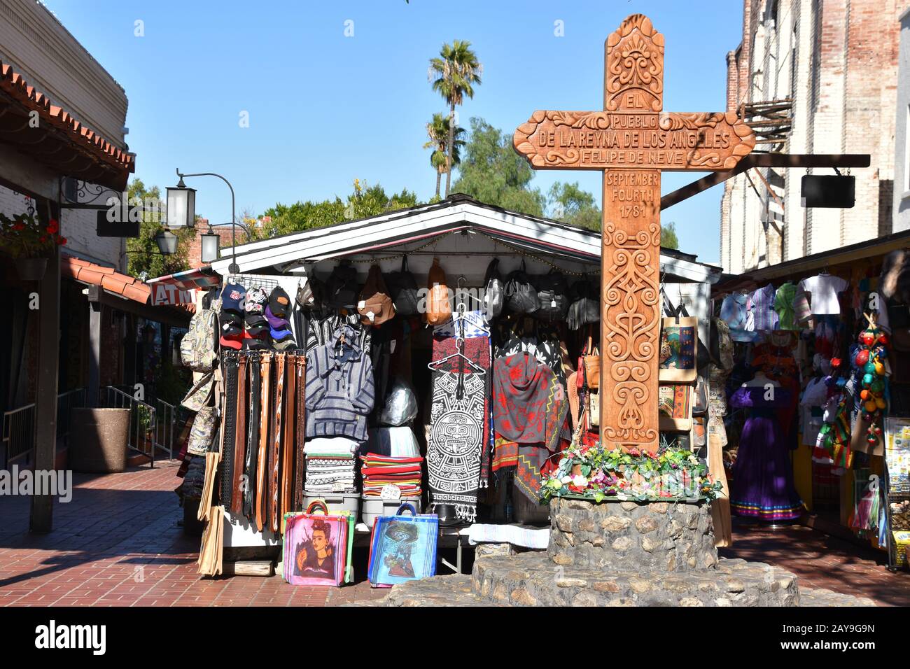 Olvera Street in Los Angeles, California Stock Photo