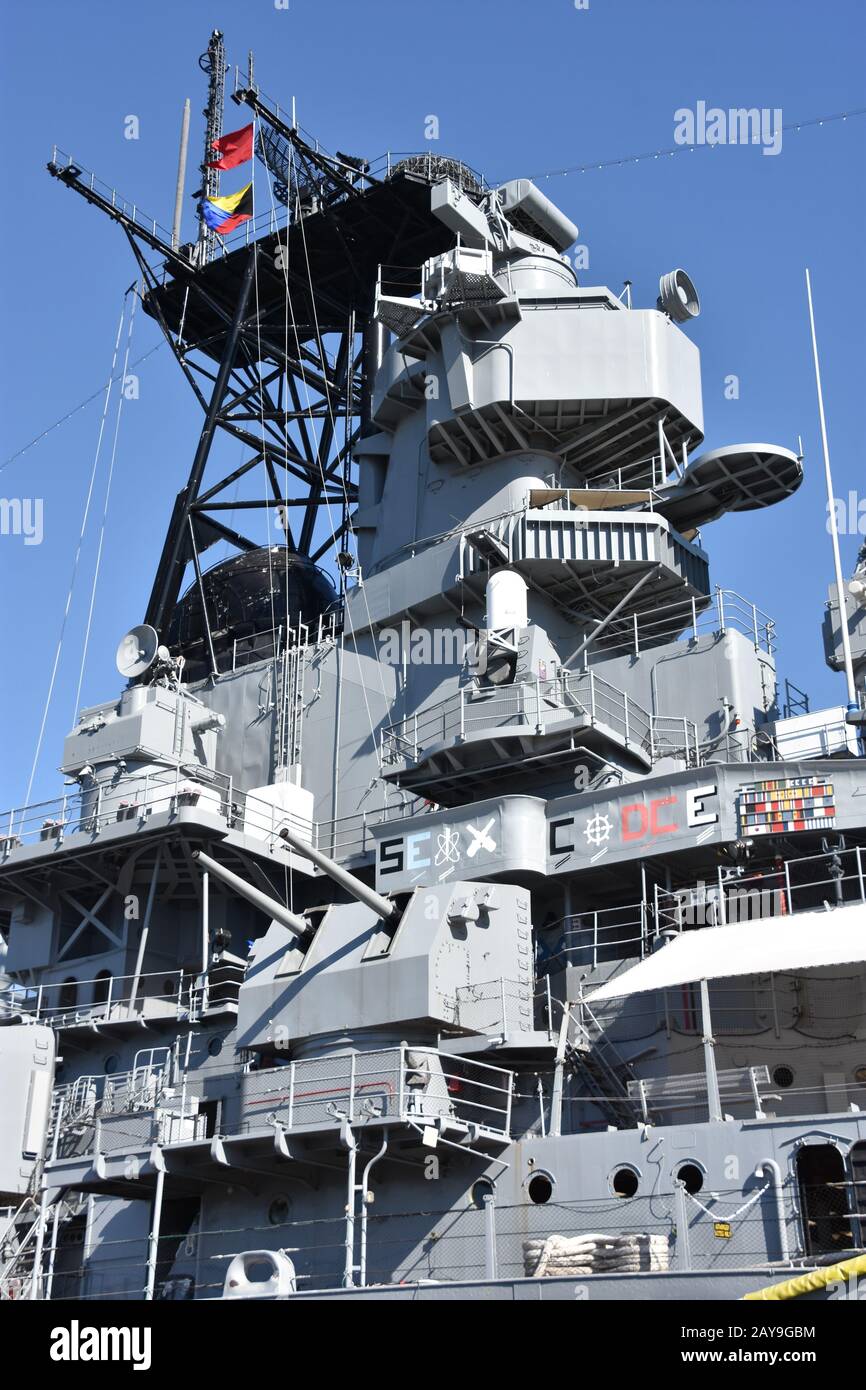 USS Iowa BB61 in San Pedro, California Stock Photo Alamy