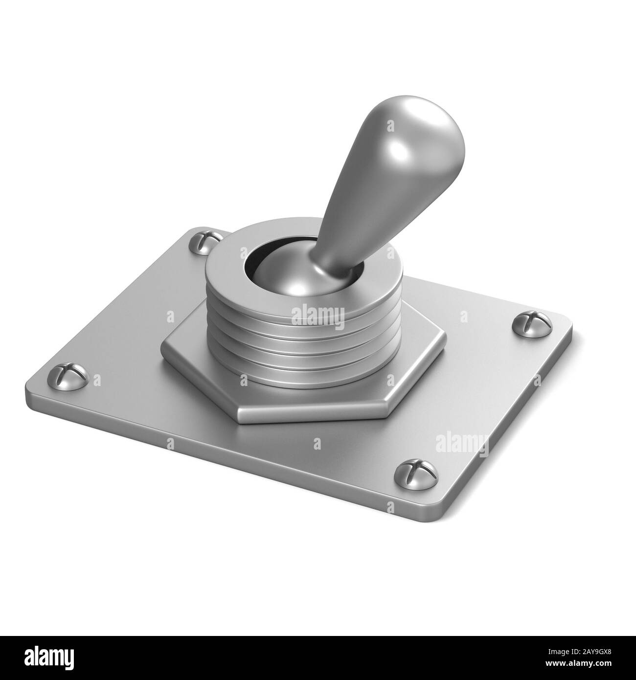 Metal toggle switch. 3D Stock Photo - Alamy