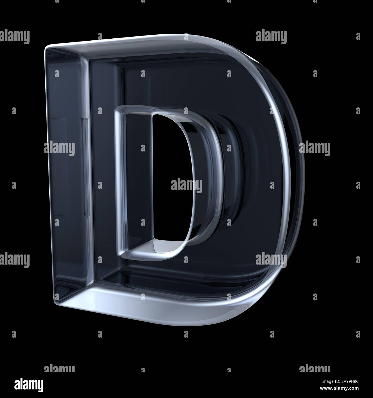 Transparent x-ray letter D. 3D Stock Photo - Alamy