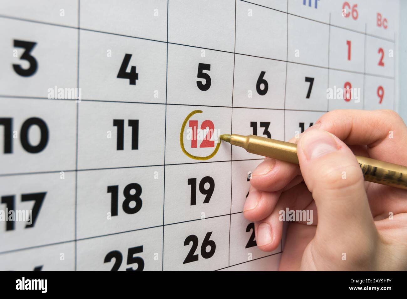 Calendar date circled hi-res stock photography and images - Page 2 - Alamy