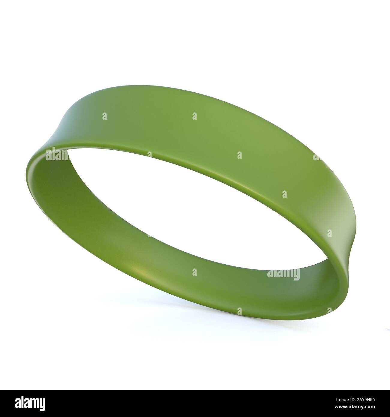 Green rubber bracelet. 3D Stock Photo Alamy