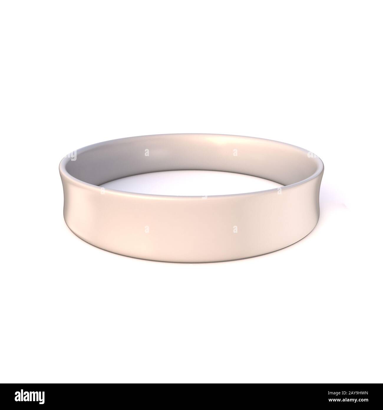 White rubber bracelet. 3D Stock Photo Alamy