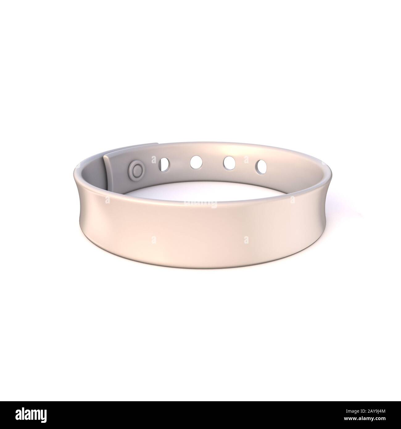 White rubber bracelet. 3D Stock Photo Alamy