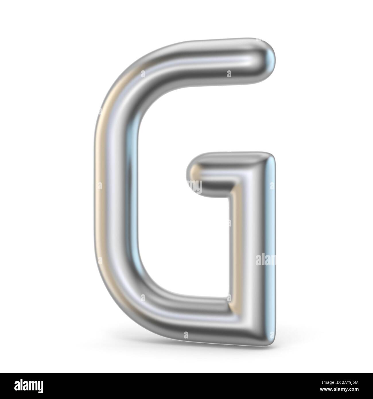 Metal alphabet symbol. Letter G 3D Stock Photo - Alamy