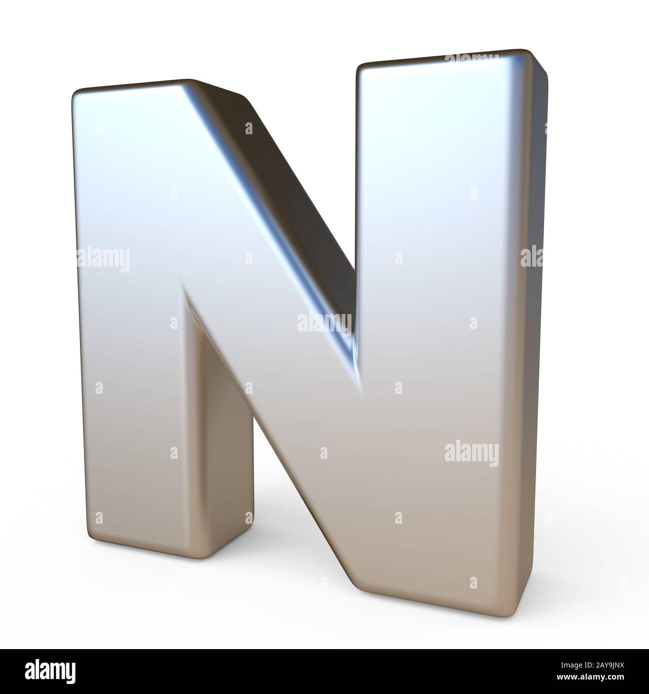 Metal font LETTER N 3D Stock Photo Alamy