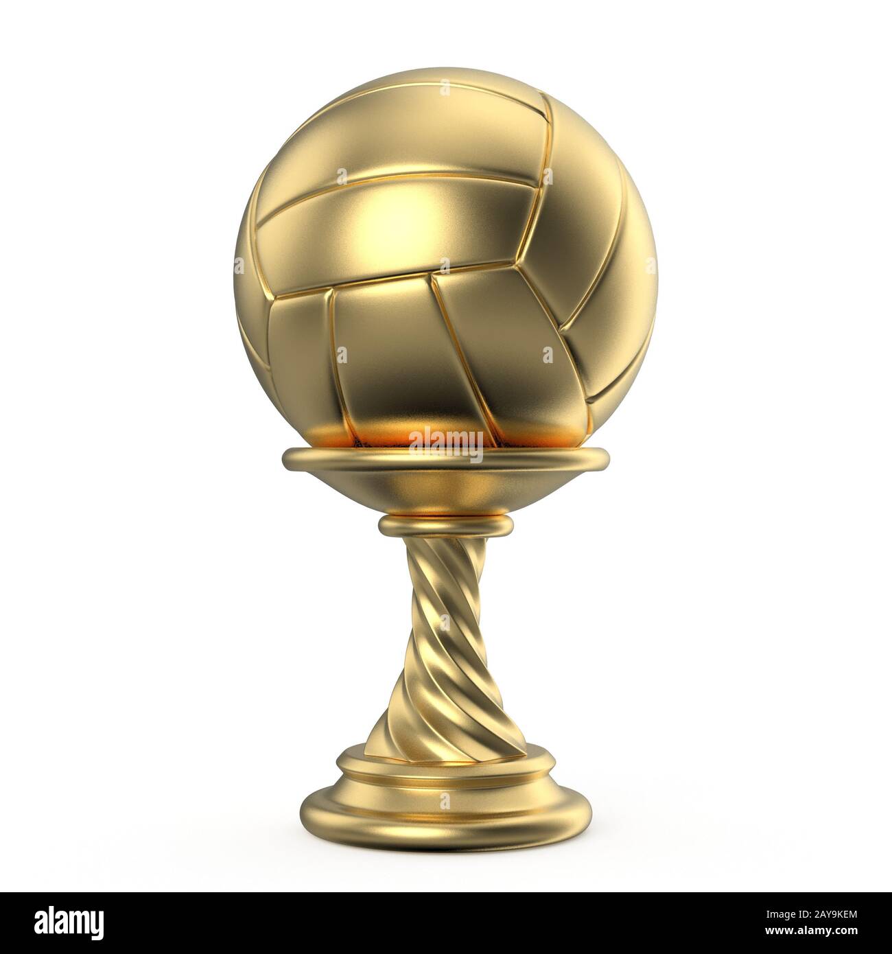 Gold trophy cup VOLLEYBALL 3D Stock Photo Alamy