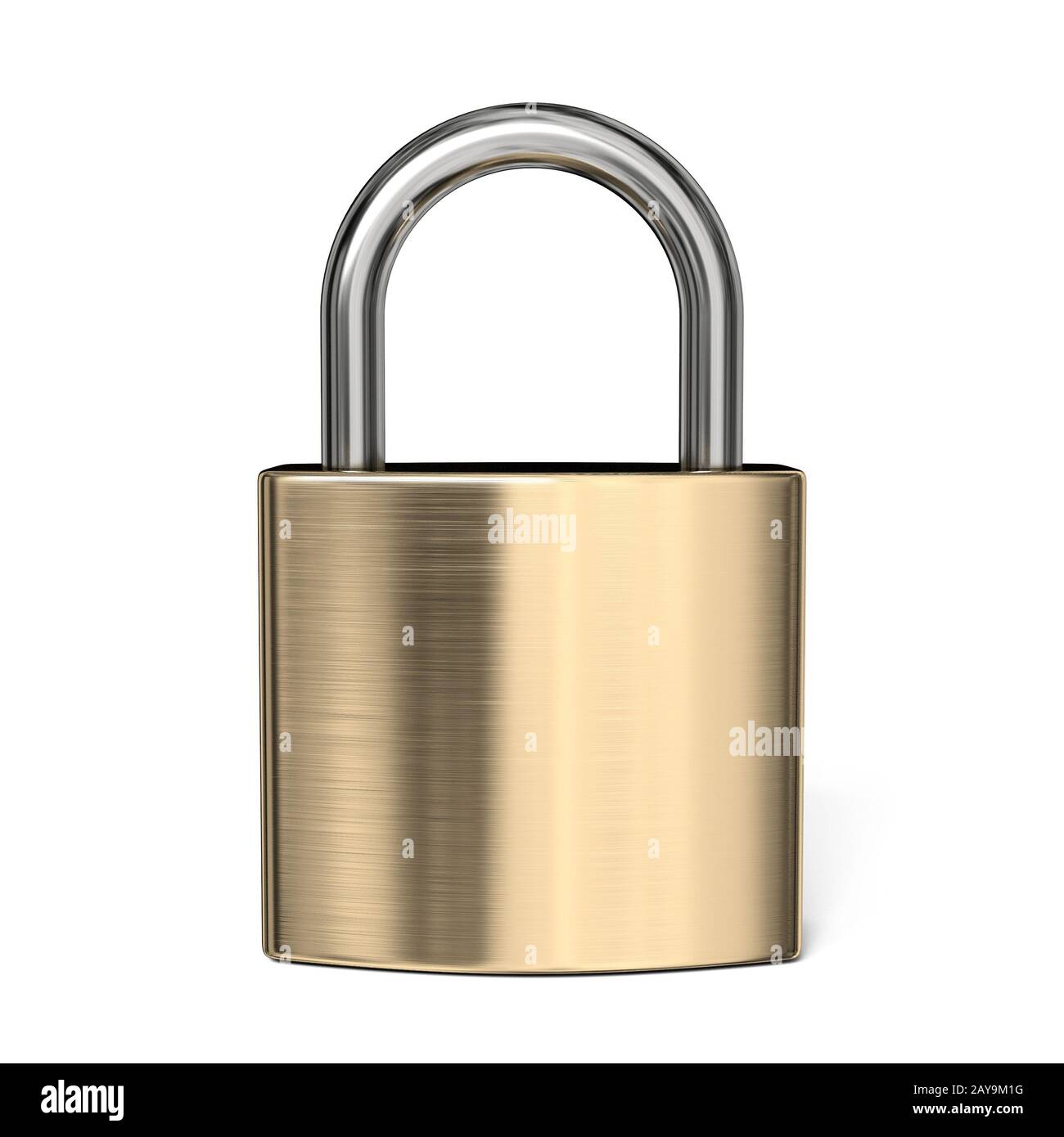 Padlock 3D rendering illustration on white background Stock Photo - Alamy