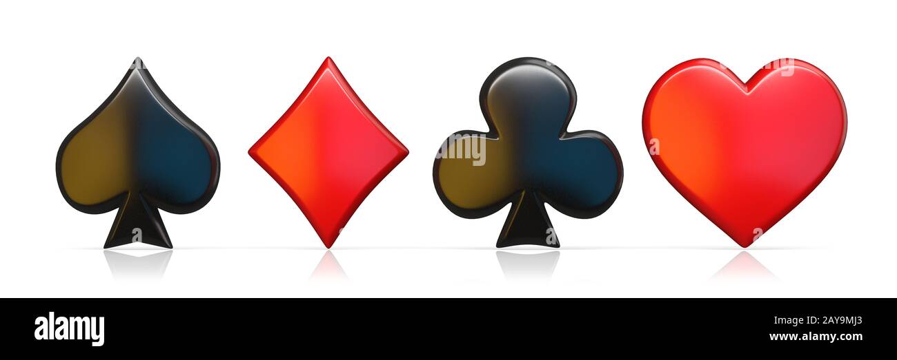 Spade, heart, diamond and club sign 3D Stock Photo Alamy