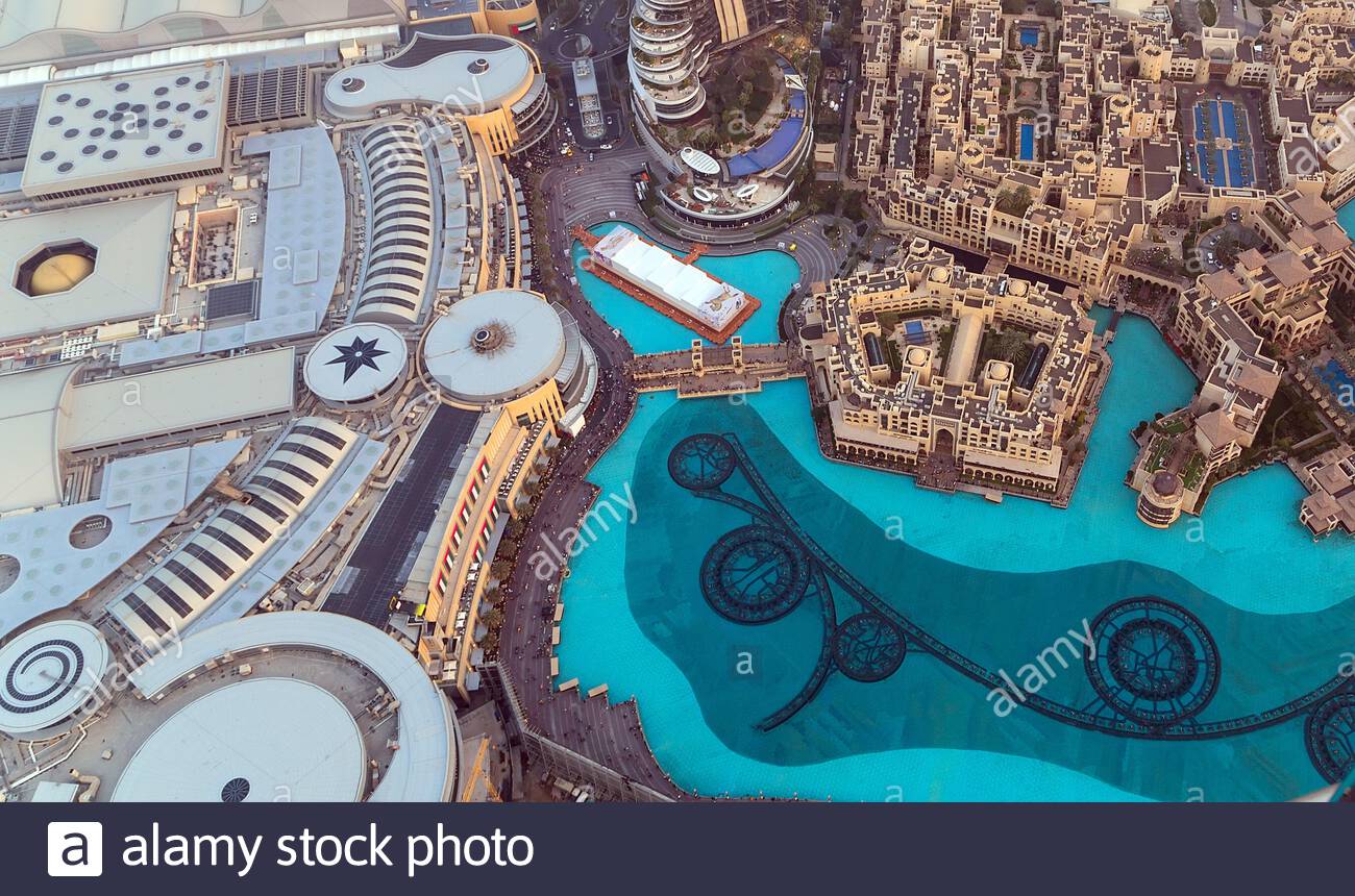 Aerial View Dubai Mall Dubai Stock Photos Aerial View Dubai Mall
