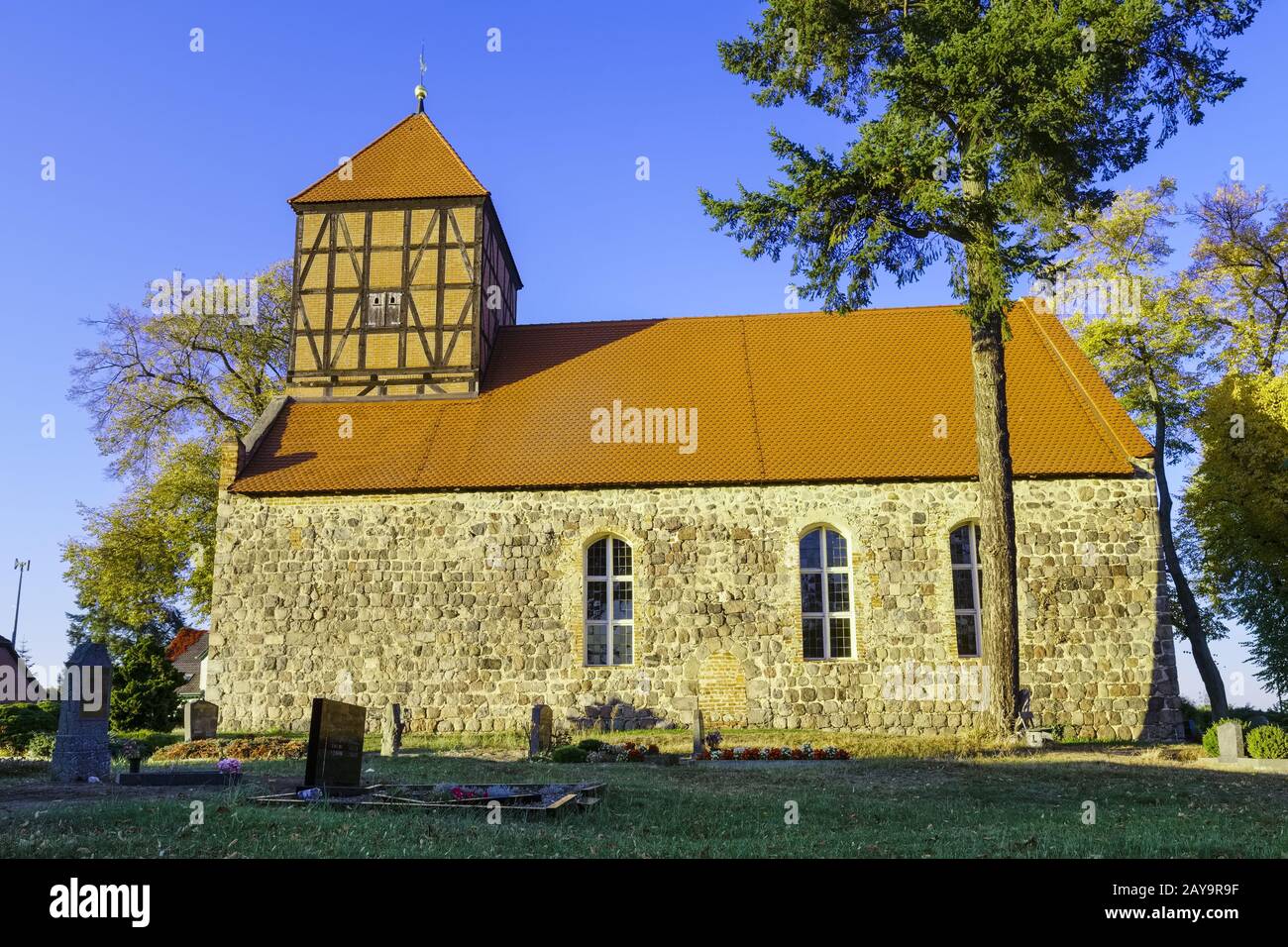 Church Gandenitz, Brandenburg, Germany Stock Photo