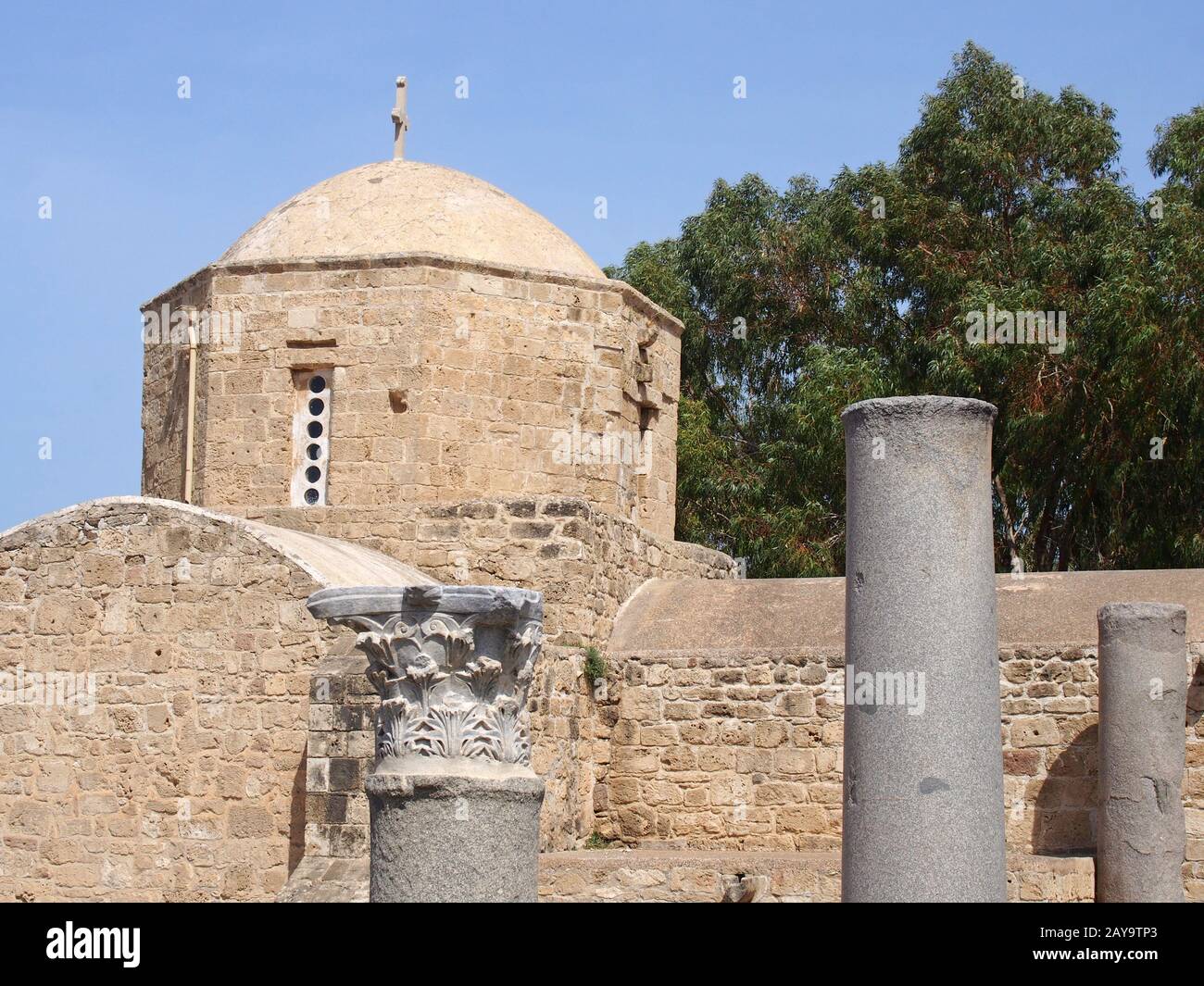 the historic church of ayia Kyriaki Chrysopolitissa in paphos cyprus ...