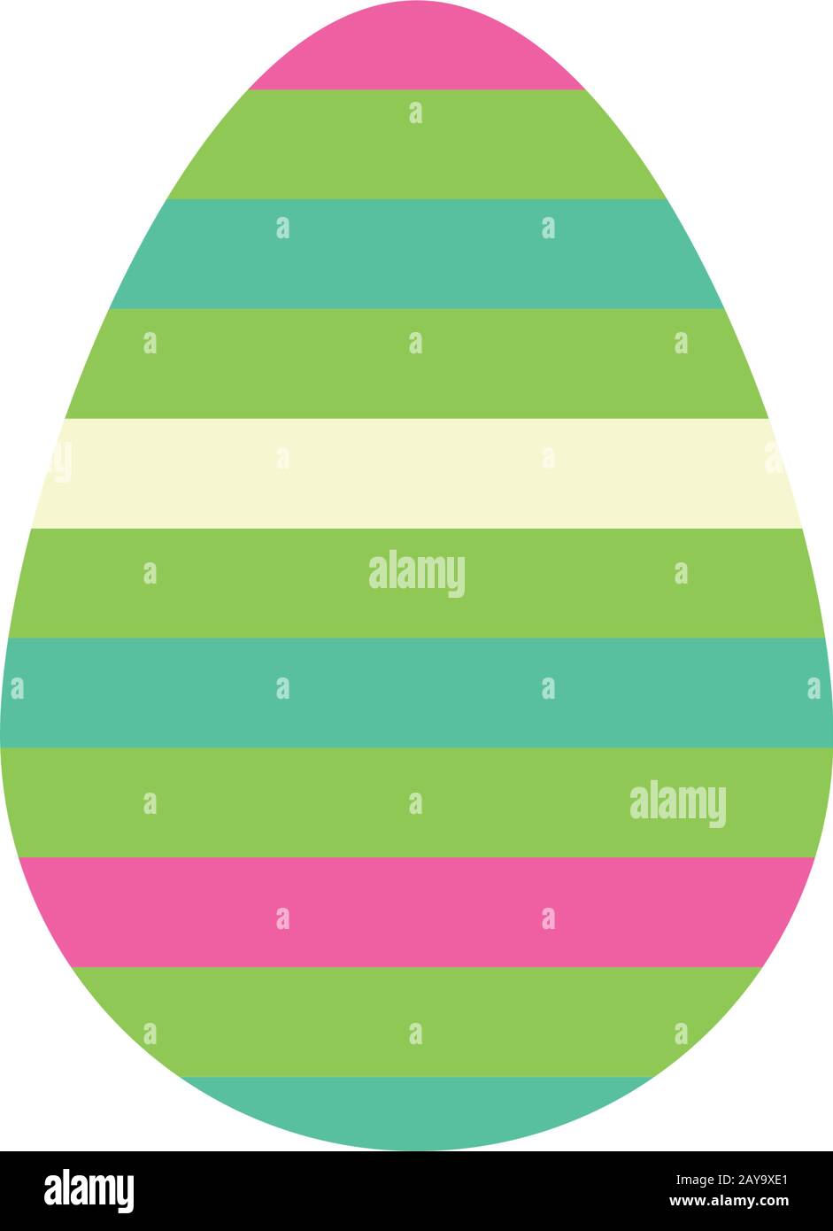 easter egg painted with stripes flat style Stock Vector Image & Art - Alamy