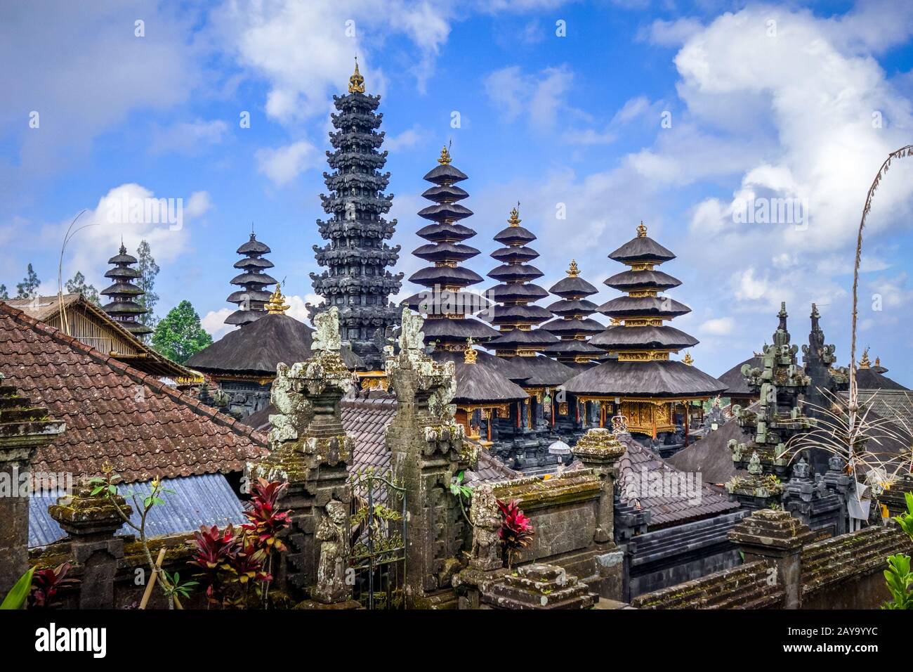 Pura Besakih temple on mount Agung, Bali, Indonesia Stock Photo