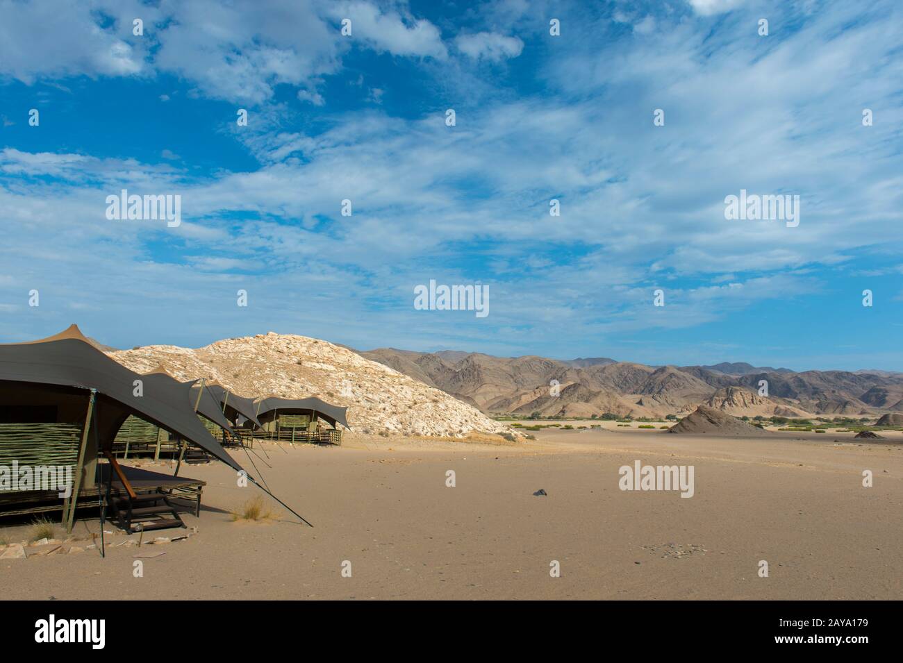 The Hoanib Valley Camp in Kaokoveld near the Skeleton Coast in Namibia