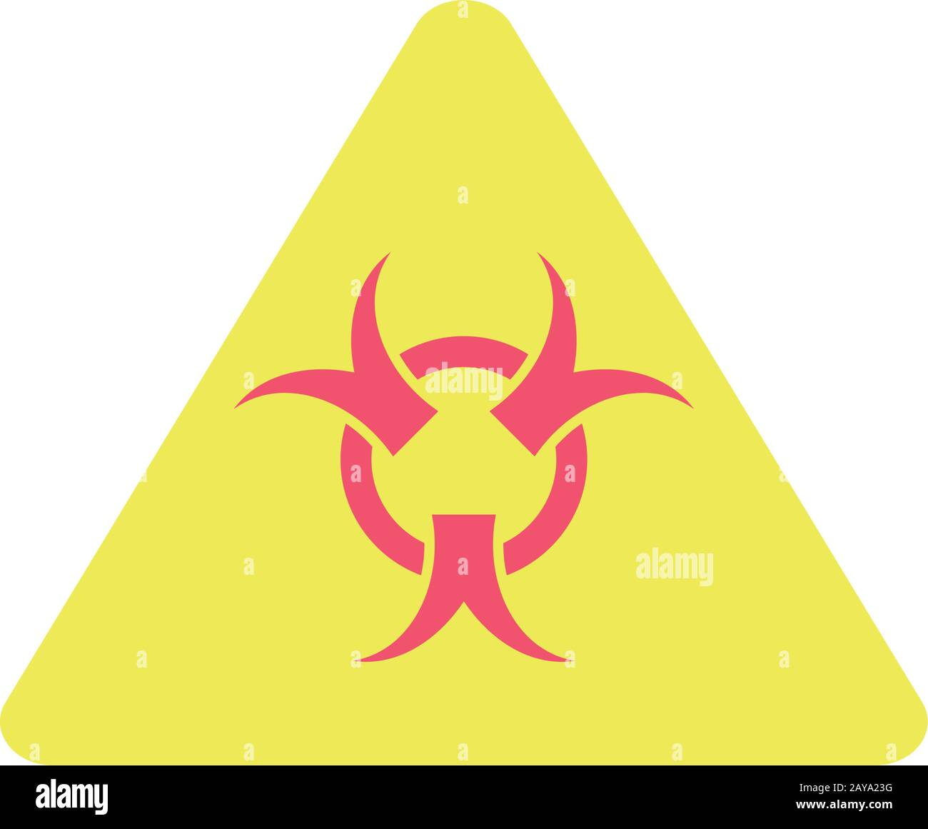 biohazard sign icon over white background, flat style and colorful ...