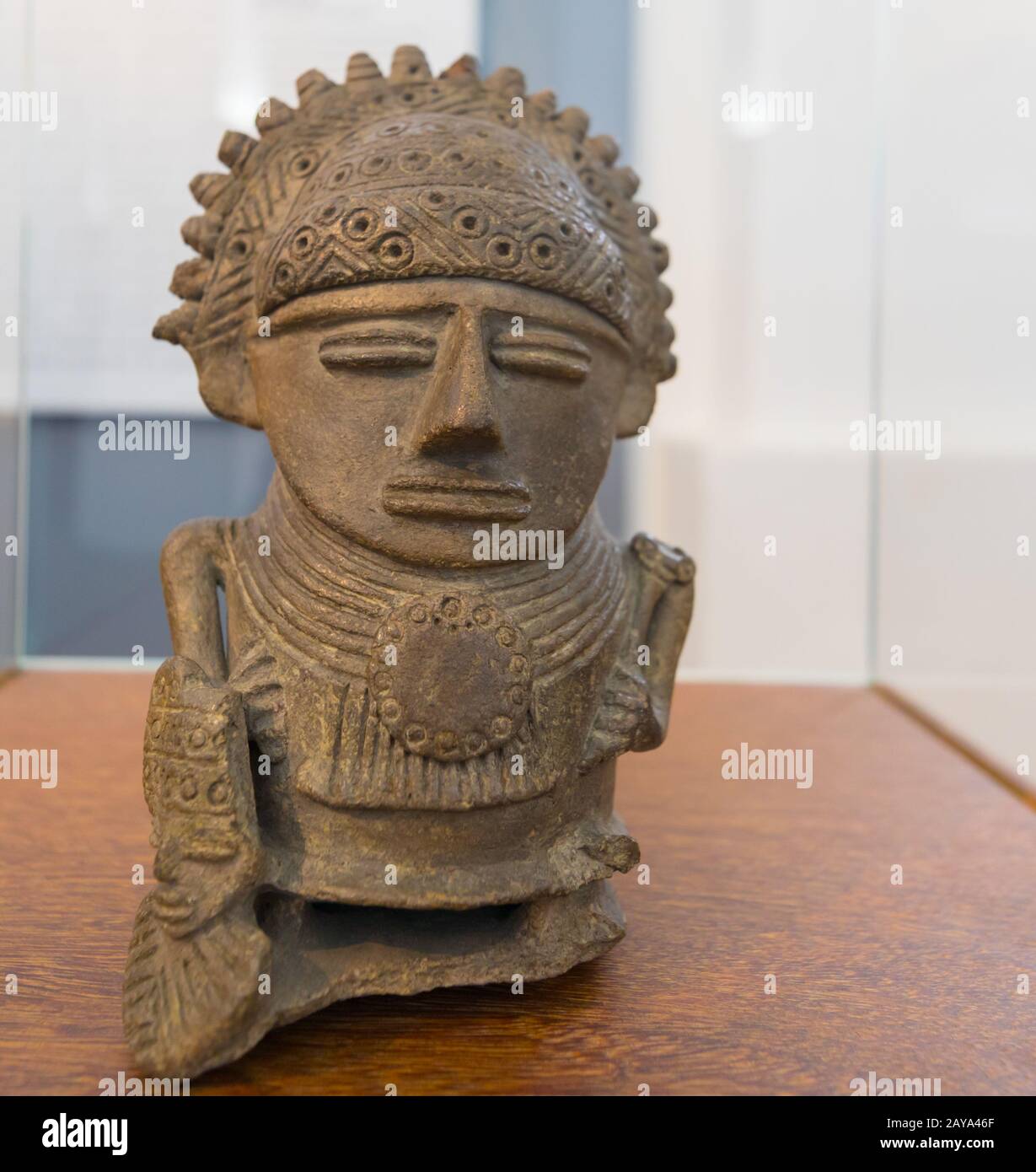Bogota national museum sculpture of a chief of the Chibcha culture laughterful to the sixth century Stock Photo