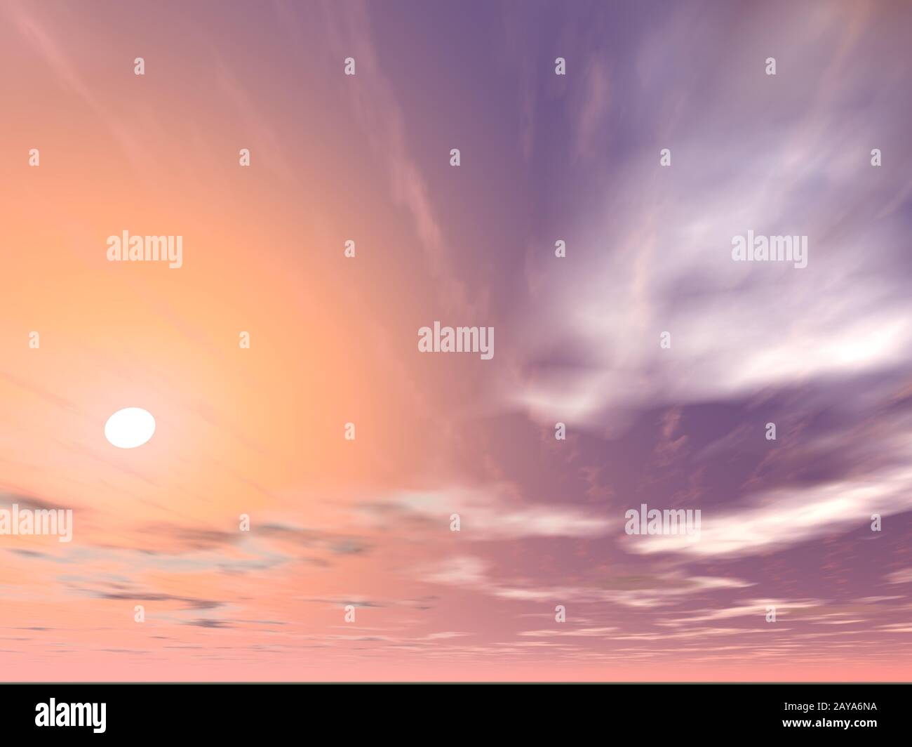 Background image: sunset and clouds in the sky. Stock Photo