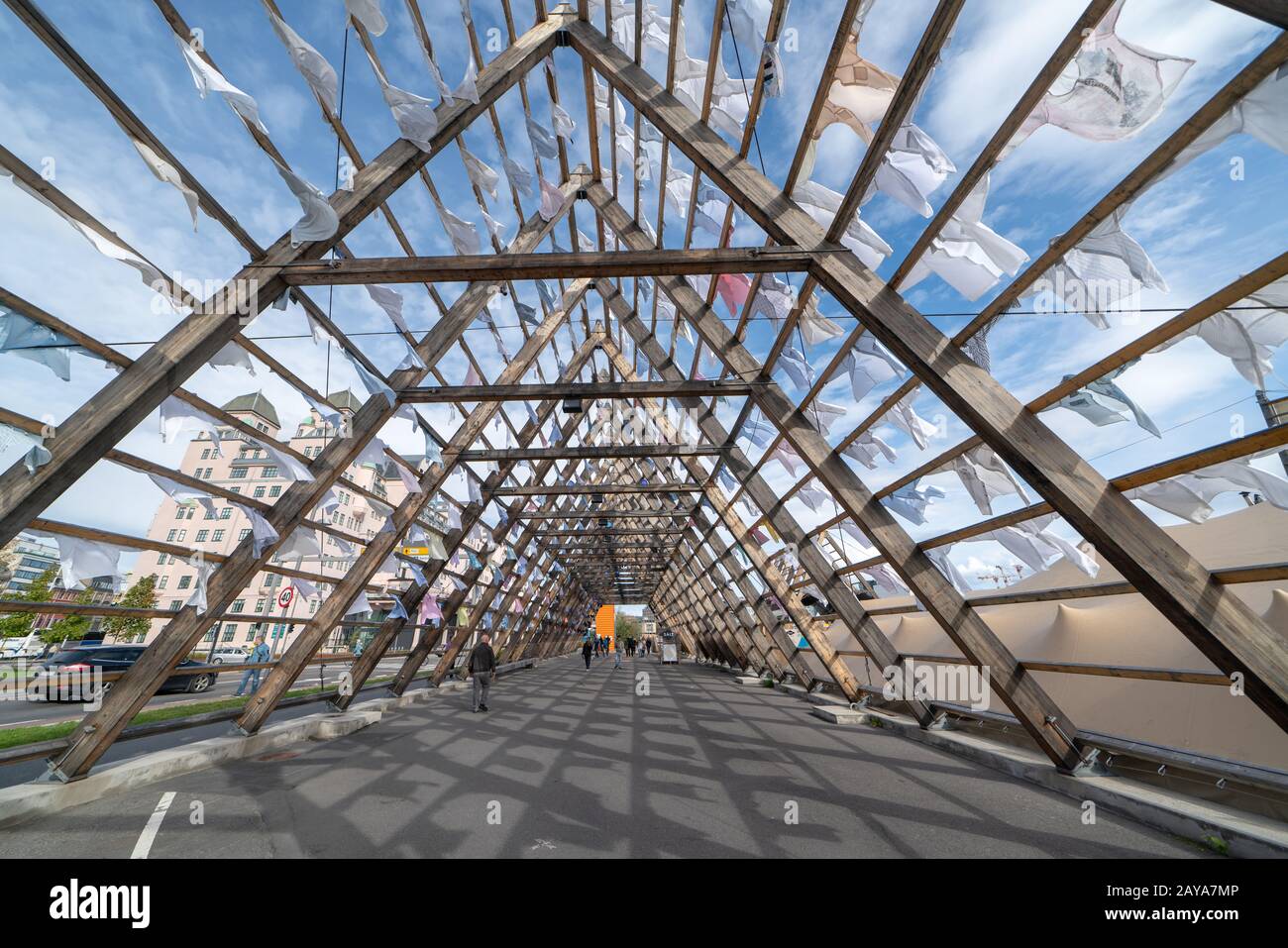 Harbour promenade fish rack Stock Photo Alamy