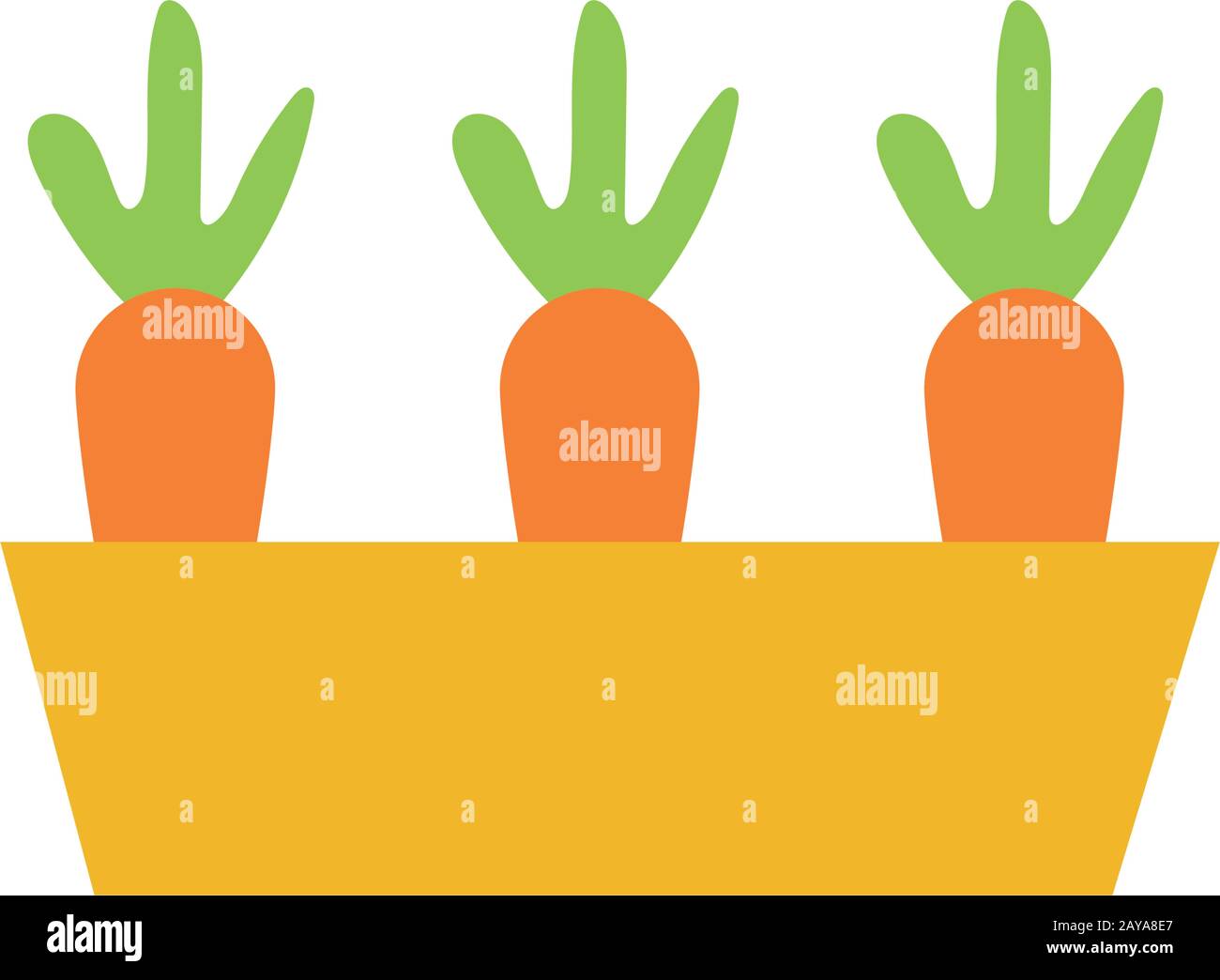 fresh carrots vegetables in pot flat style Stock Vector Image & Art - Alamy