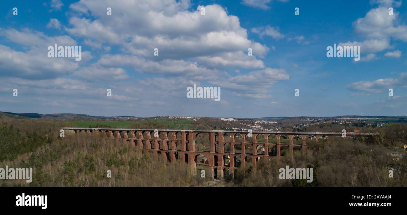 German Goeltzschtal bridge, is a railway bridge in Germany Stock Photo