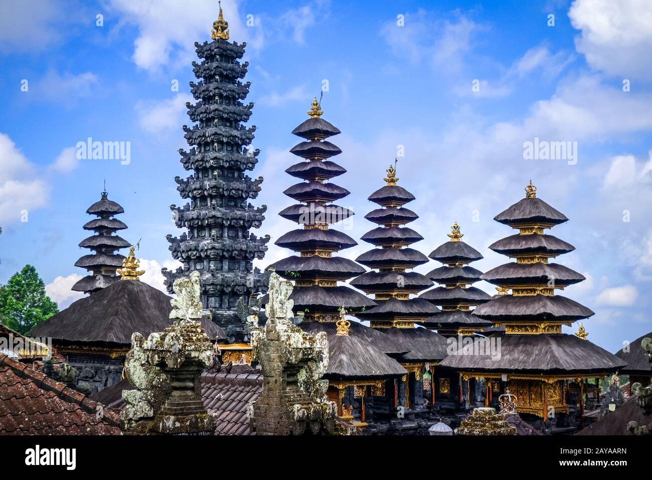 Pura Besakih temple on mount Agung, Bali, Indonesia Stock Photo