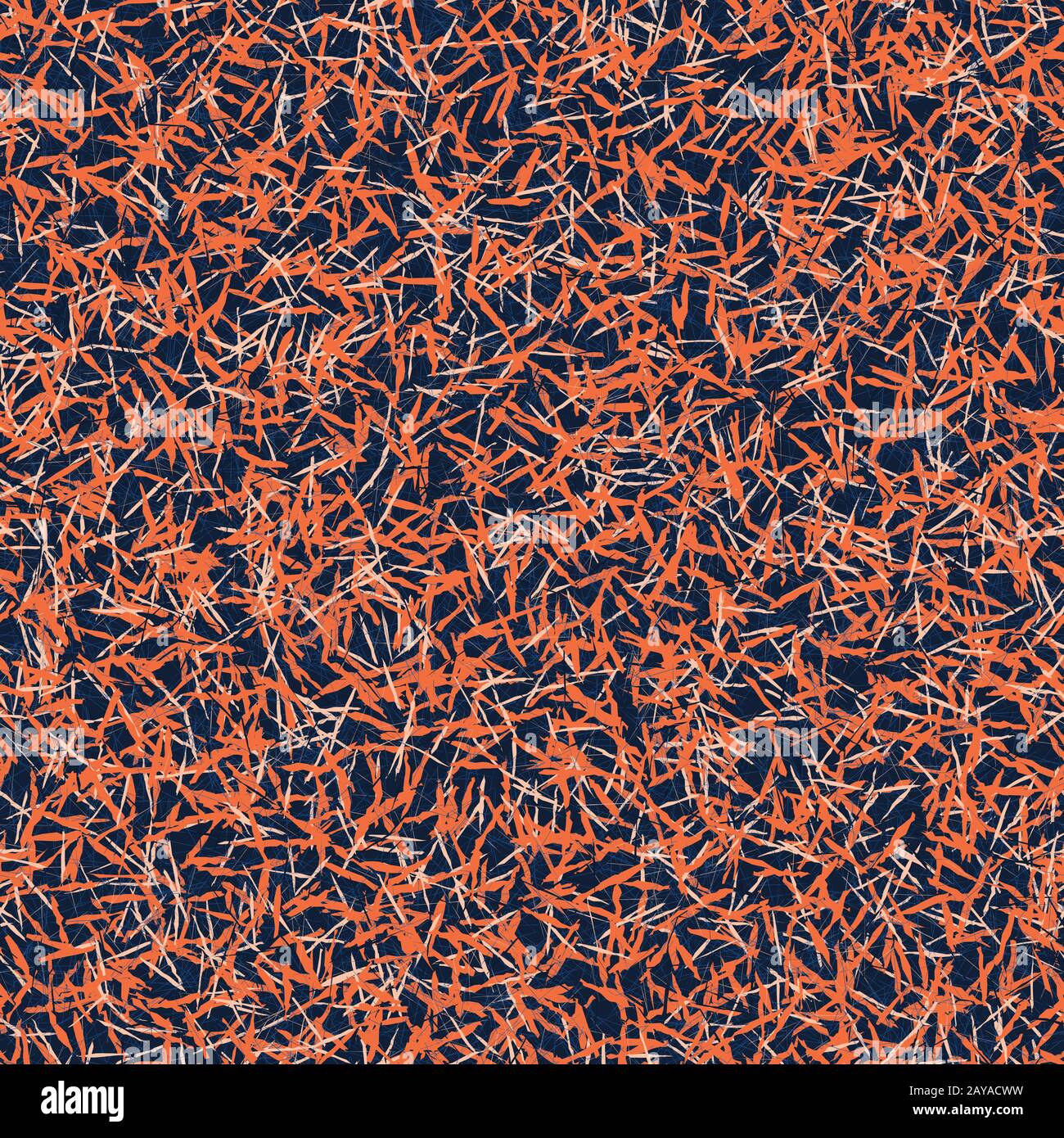 Speckled Classic Blue Orange Confetti Seamless Pattern. Dense Packed