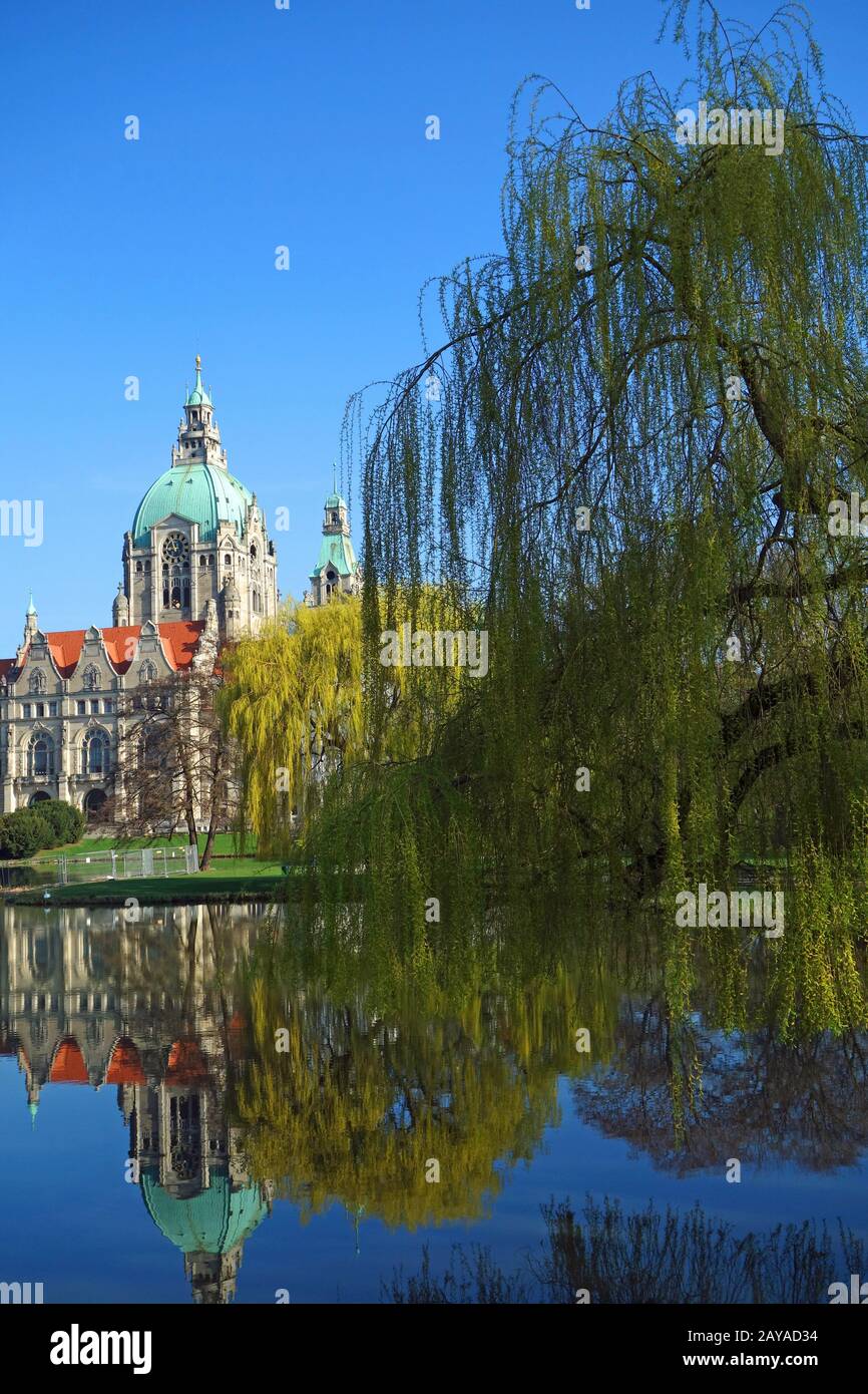 Rathaus der hauptstadt des landes niedersachsen u hires stock