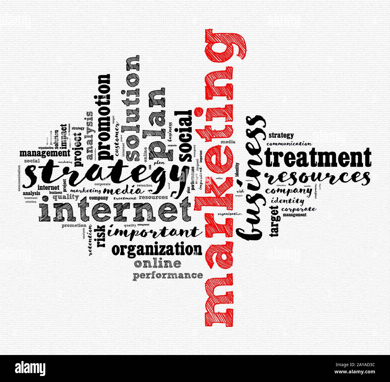 Marketing word cloud concept Stock Photo
