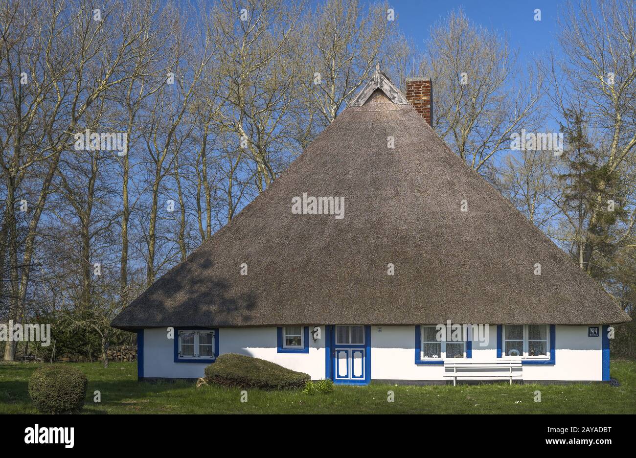 Old reed house under preservation order Stock Photo Alamy