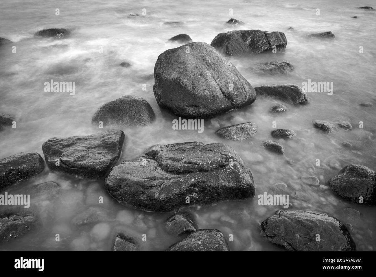 Sea baltic sea beach ruegen Black and White Stock Photos & Images - Alamy