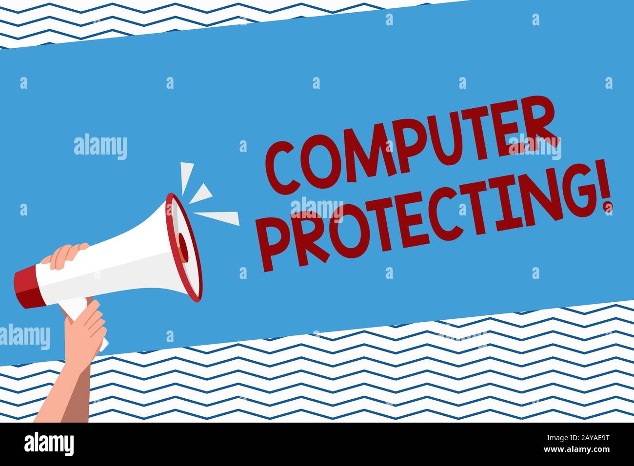 Conceptual hand writing showing Computer Protecting. Business photo text protecting computer against unauthorized intrusions Hum Stock Photo