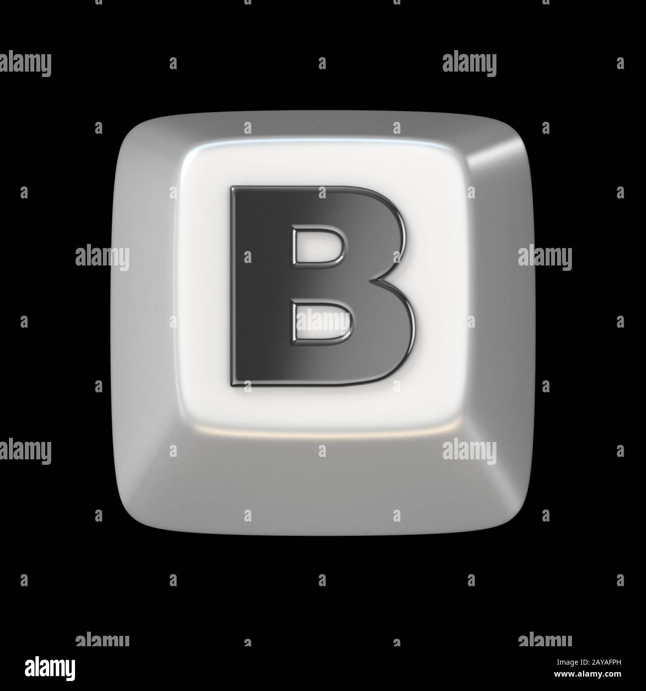 Computer keyboard key FONT. Letter B 3D Stock Photo - Alamy