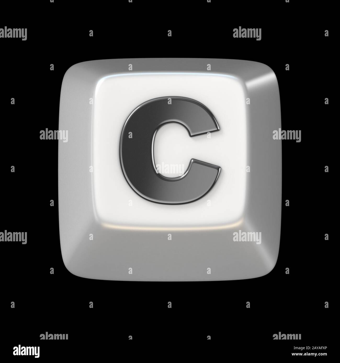 Computer keyboard key FONT. Letter C 3D Stock Photo - Alamy