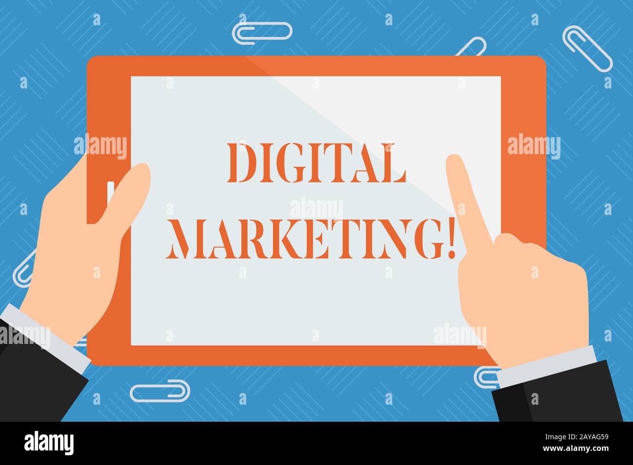 Conceptual hand writing showing Digital Marketing. Business photo showcasing marketing of products using digital technologies Ha Stock Photo