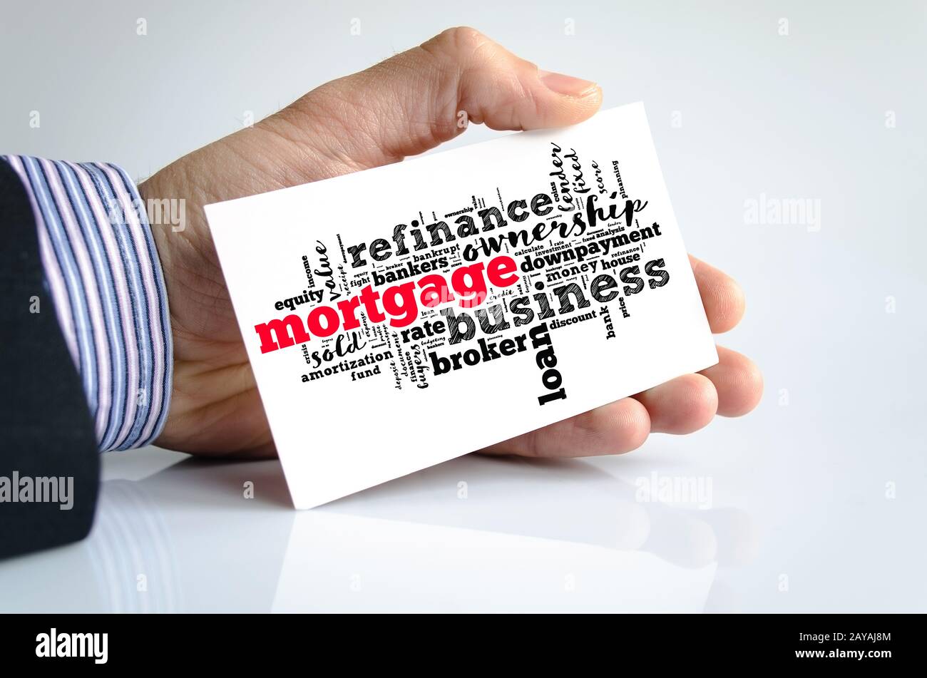 Mortgage word cloud collage Stock Photo