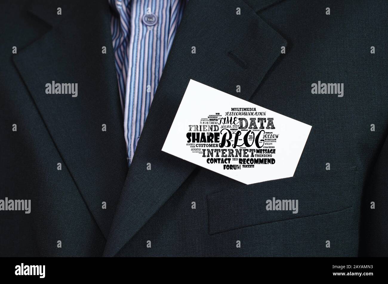Blog word cloud collage Stock Photo