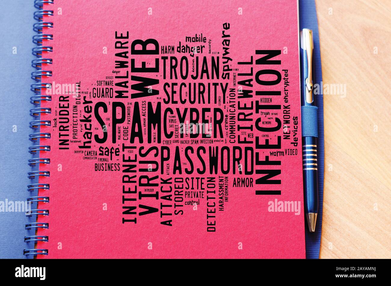 Spam word cloud collage Stock Photo