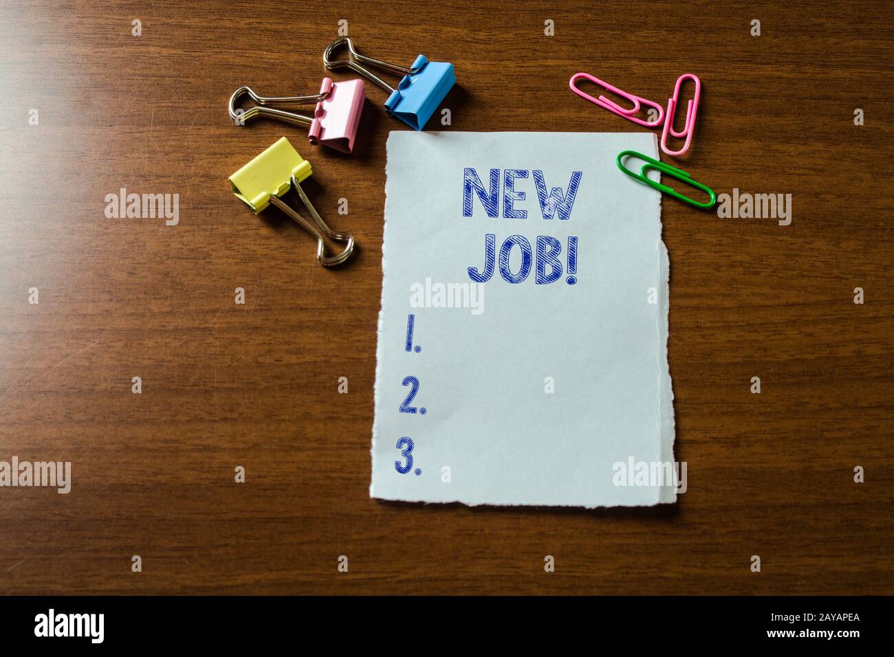 Handwriting text writing New Job. Concept meaning recently having paid