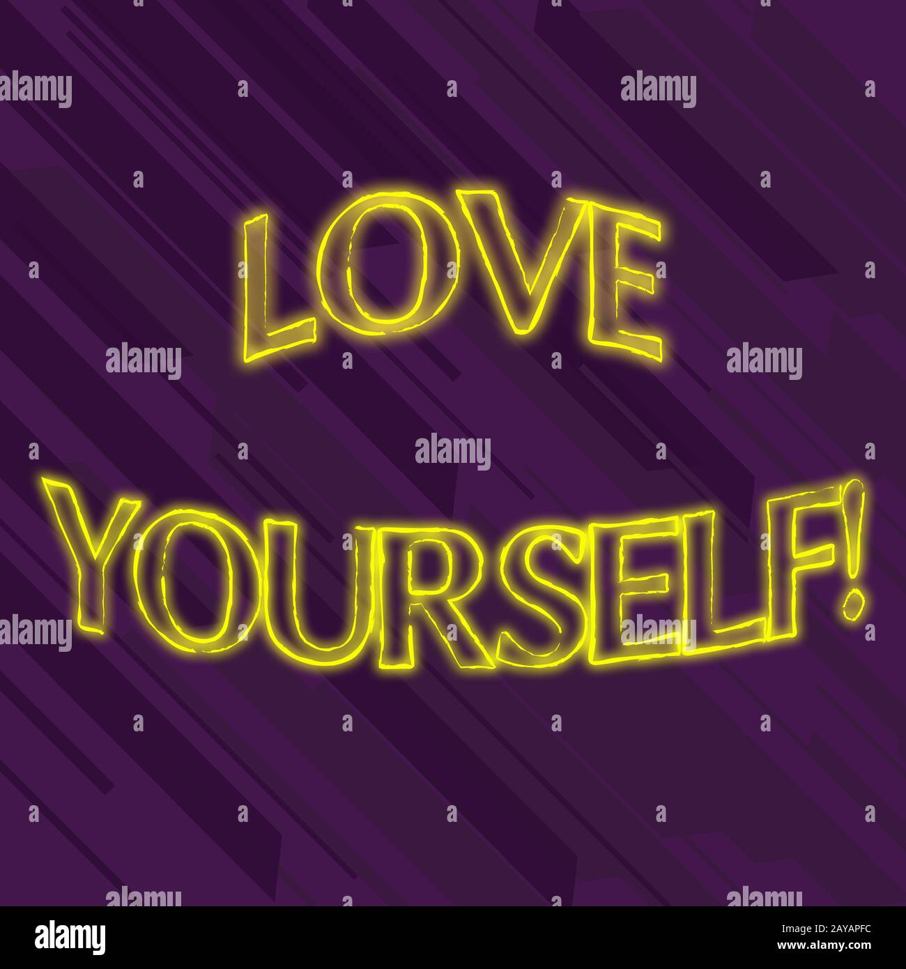 Writing note showing Love Yourself. Business photo showcasing have selfrespect and the unconditional selfacceptance Seamless Dia Stock Photo