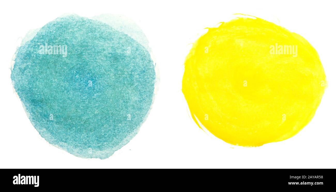 Watercolor on white Stock Photo