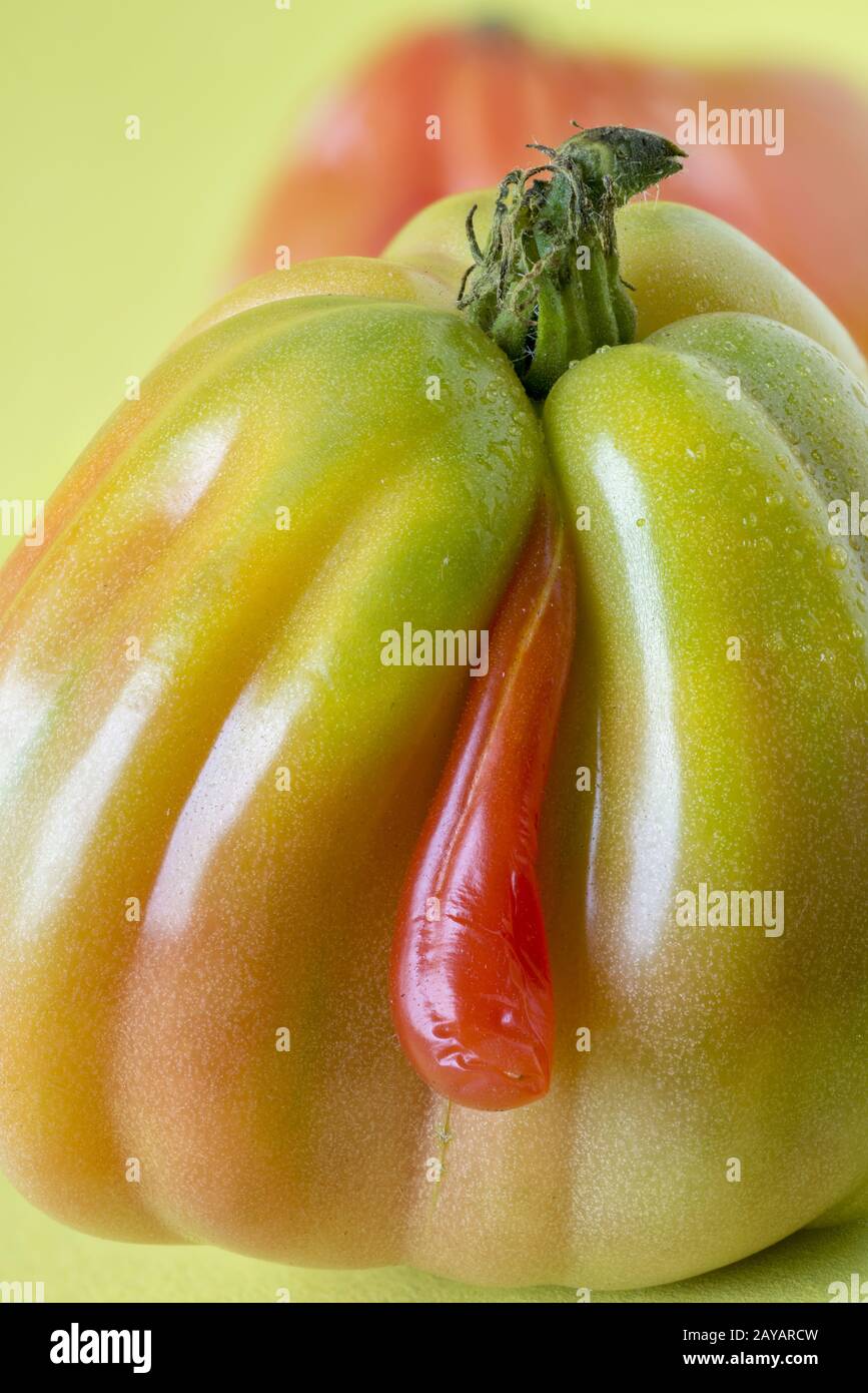 Coeur-de-boeuf tomato Stock Photo