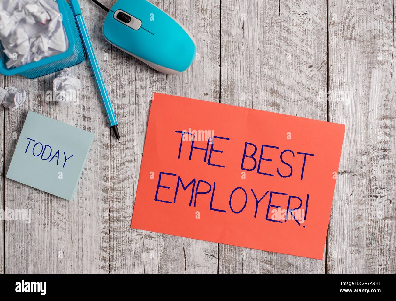 Word writing text The Best Employer. Business concept for created workplace showing feel heard and empowered. Stock Photo