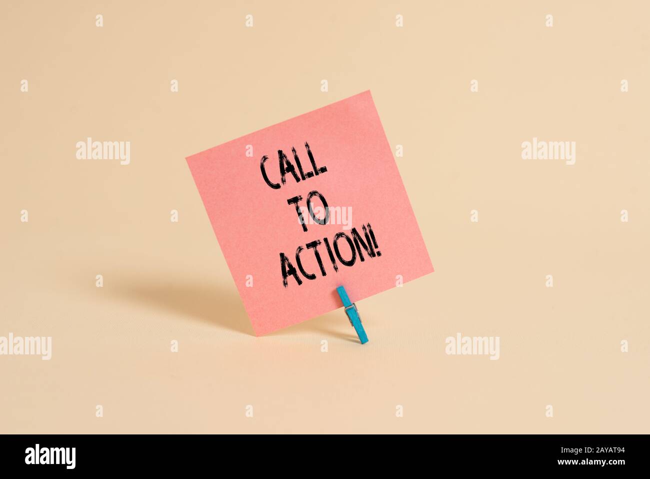Word writing text Call To Action. Business concept for exhortation do something in order achieve aim with problem. Stock Photo