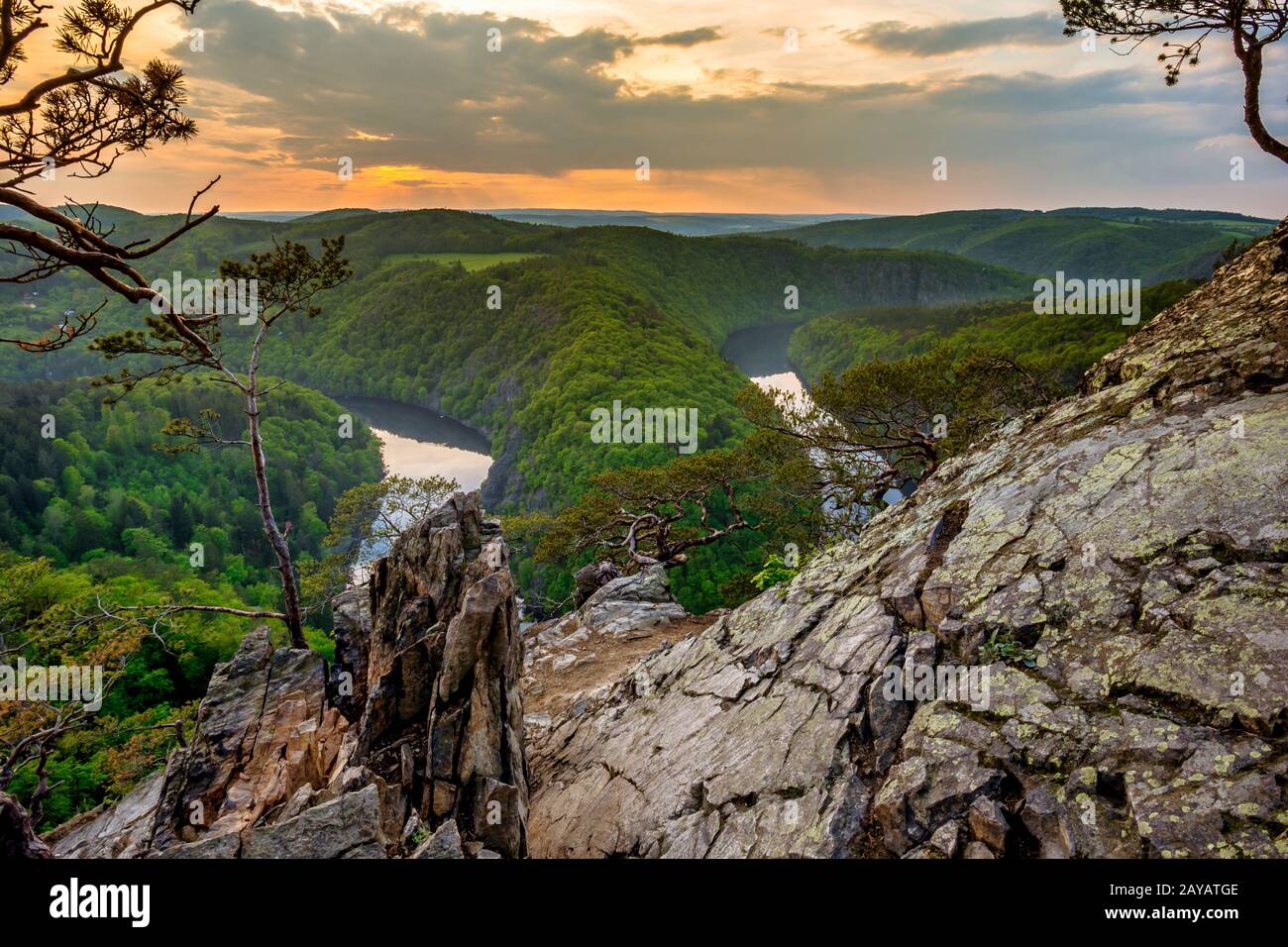 Czech Grand Canyon Horseshoe. Famous czech Lookout May near Prague
