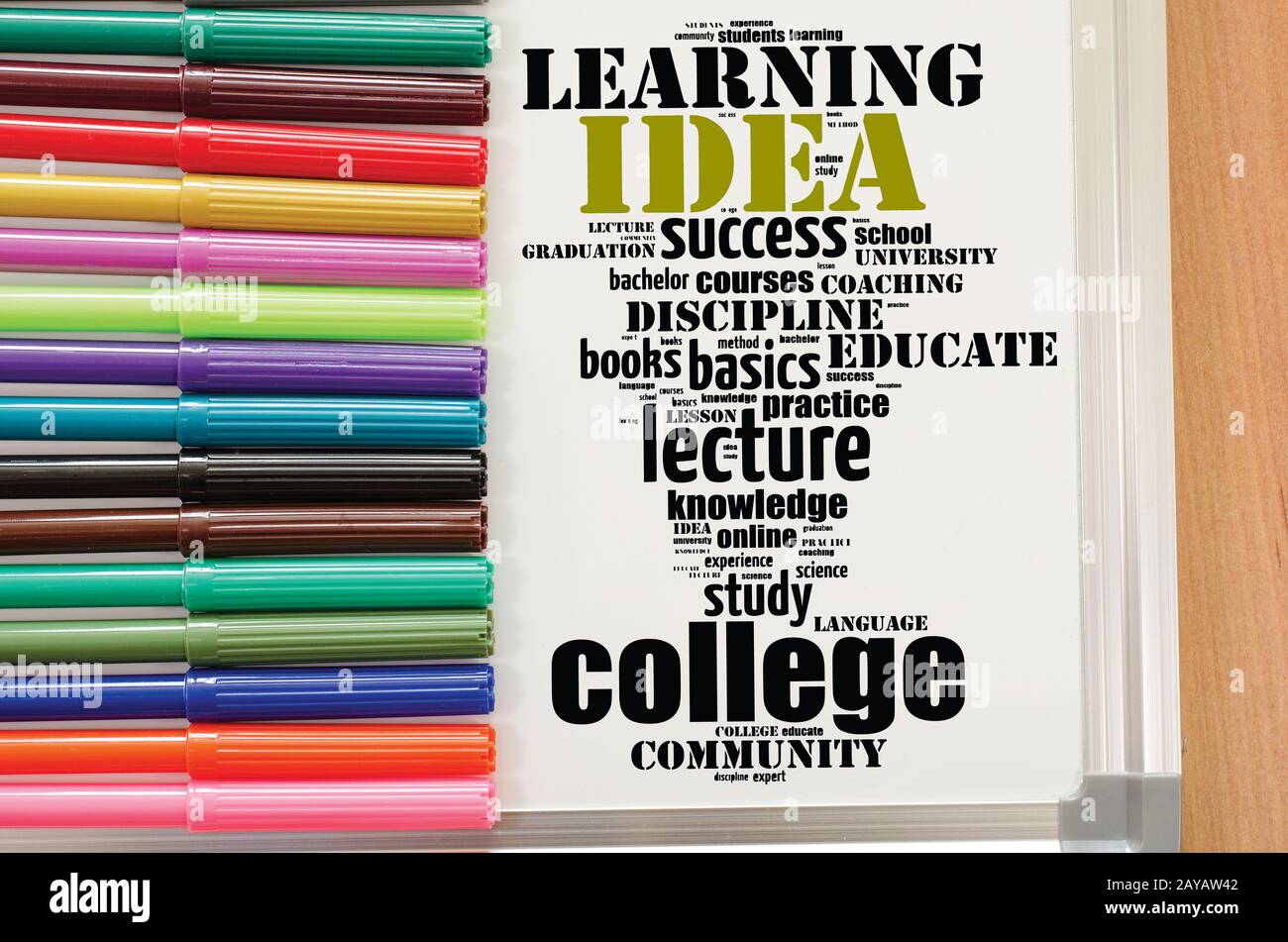 Idea word cloud collage Stock Photo