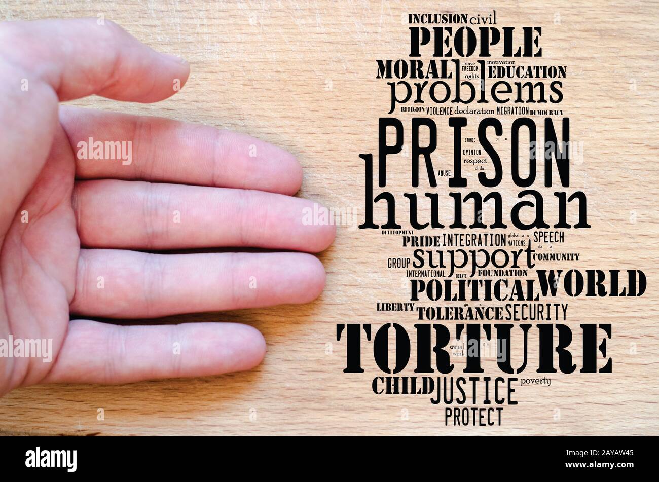 Human word cloud collage Stock Photo - Alamy