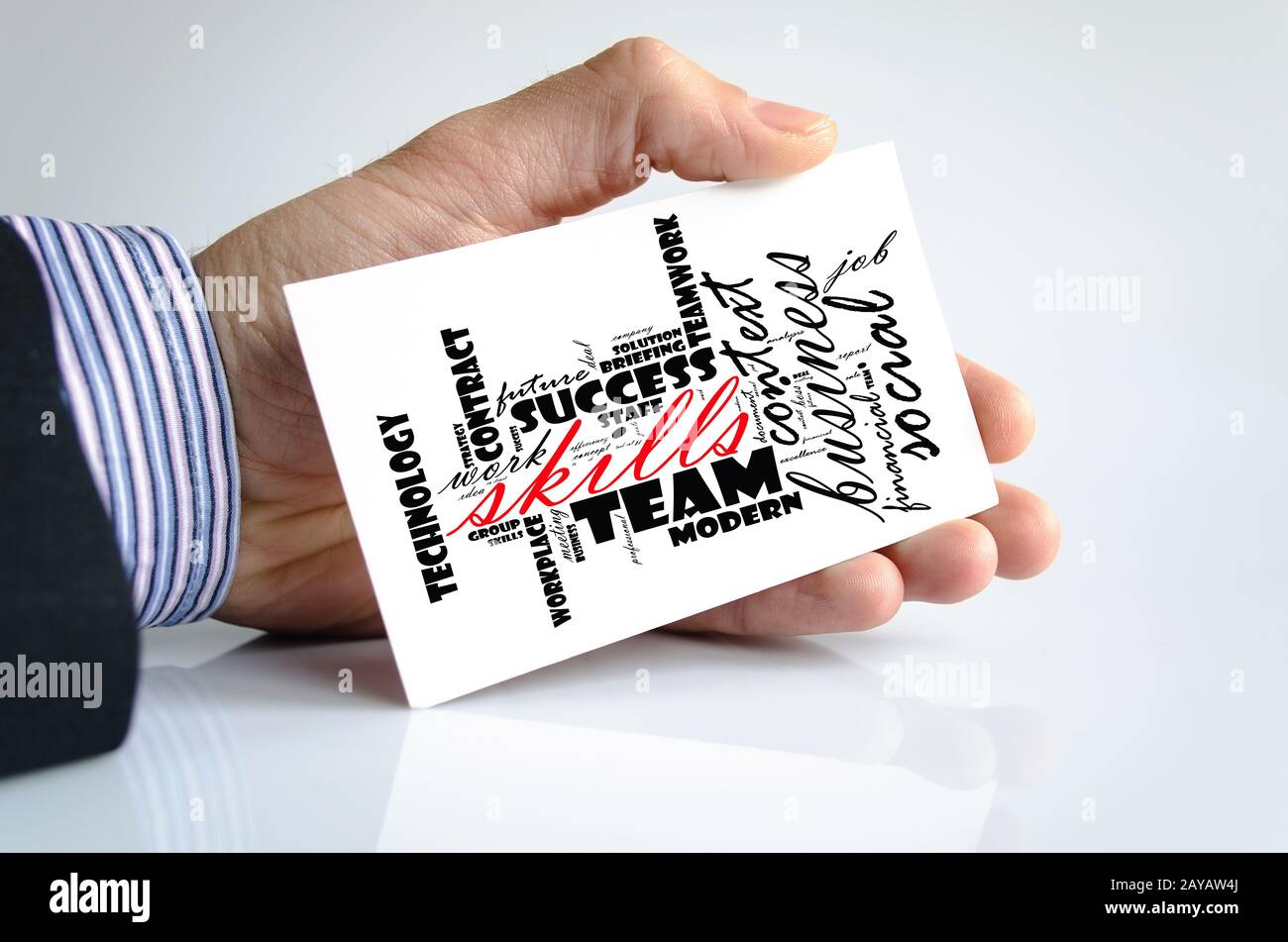 Skills word cloud collage Stock Photo